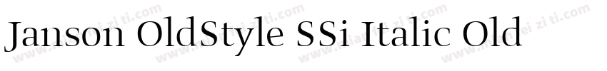 Janson OldStyle SSi Italic Oldstyle Figures字体转换
